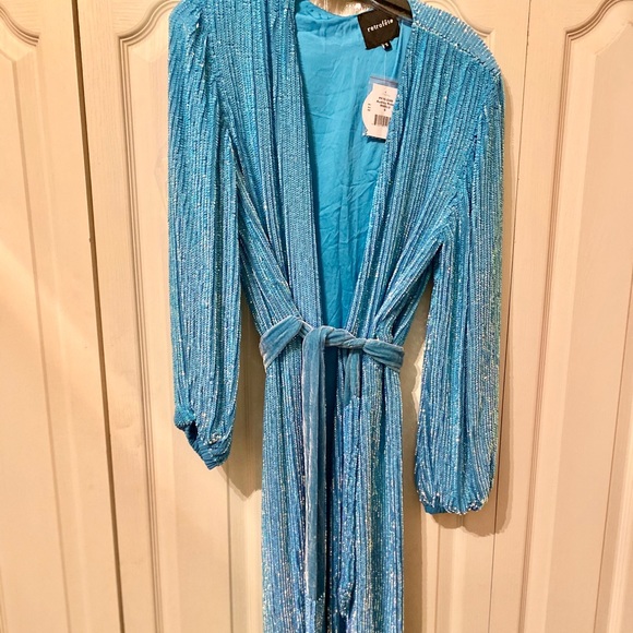 * SOLD * Retrofete blue sequin dress - Picture 8 of 8
